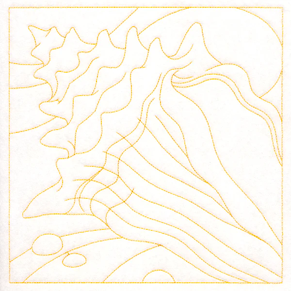 Ocean Treasures Quilting - Conch Shell (Double Run)