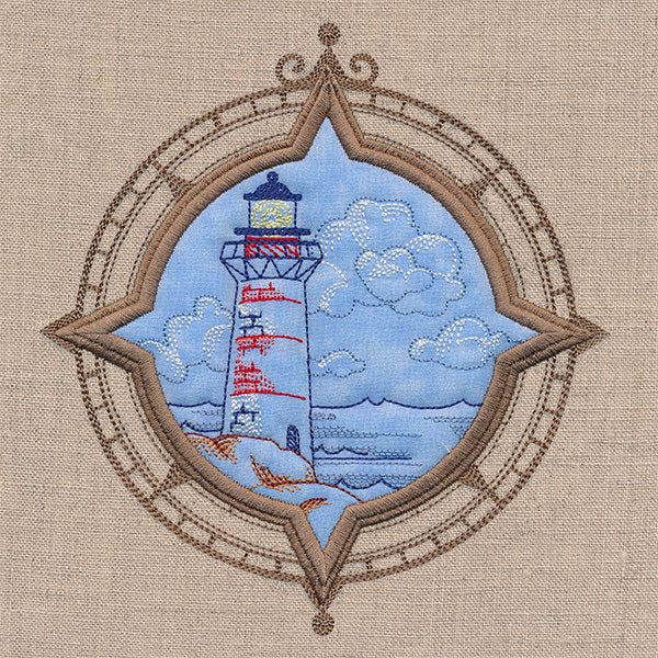 Off the Coast Lighthouse (Batting Applique) - Image 4