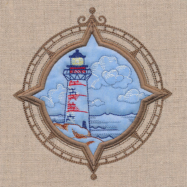 Off the Coast Lighthouse (Batting Applique) - Image 5