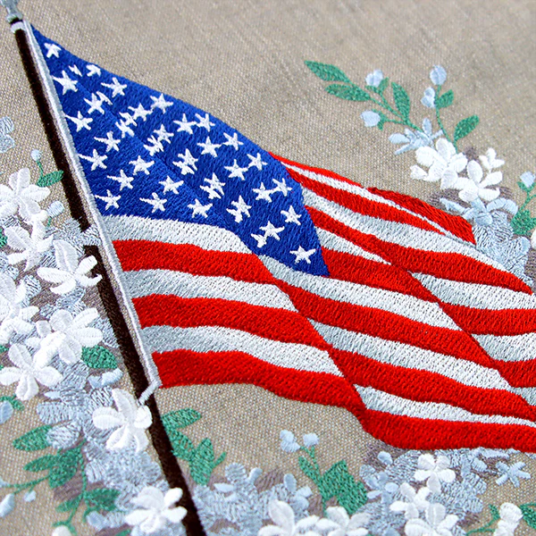 Old Glory Flag and Blooms - Image 2