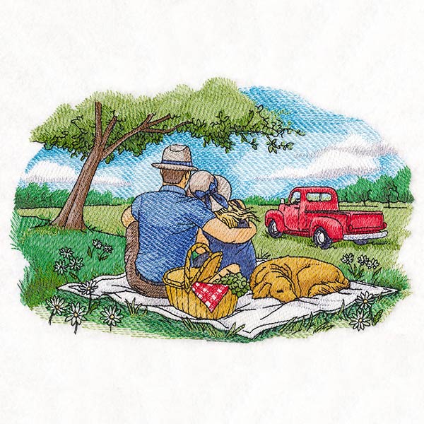 Old Time Picnics in the Park Scene - Image 3