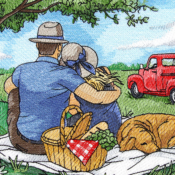 Old Time Picnics in the Park Scene - Image 6