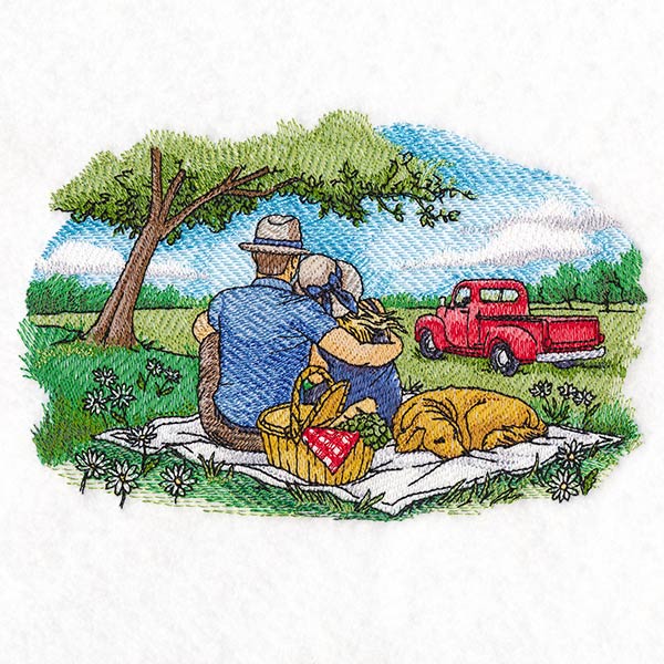 Old Time Picnics in the Park Scene - Image 7