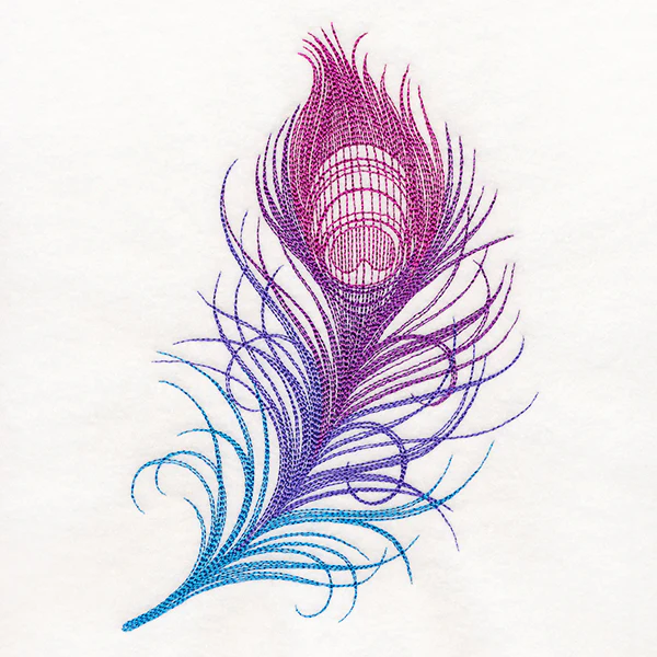Ombre Peacock Feather - Image 3