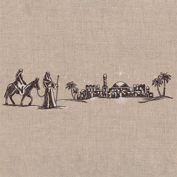 Onward Toward Bethlehem Christmas Etching Border - Image 2