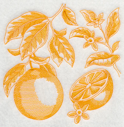 Orange Botanical (Toile) - Image 2