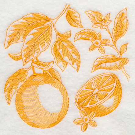 Orange Botanical (Toile) - Image 3