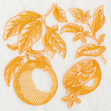 Orange Botanical (Toile) - Image 4