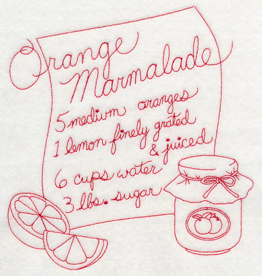 Orange Marmalade (Redwork) - Image 2