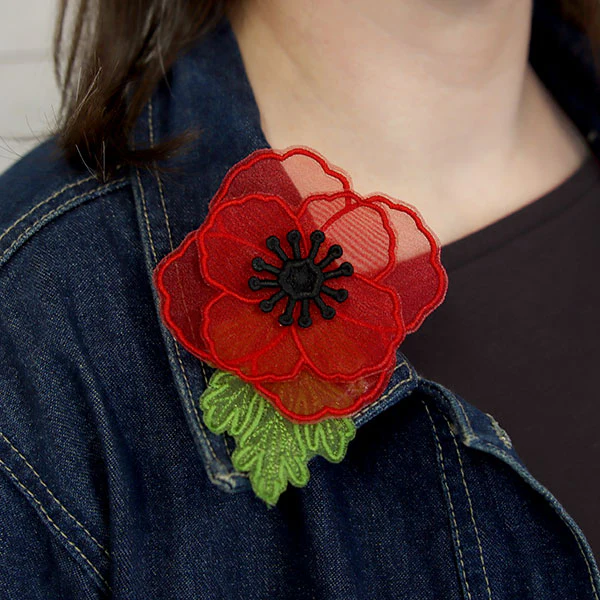 Organza and Lace 3D Poppy Flower (In-the-Hoop) - Image 3