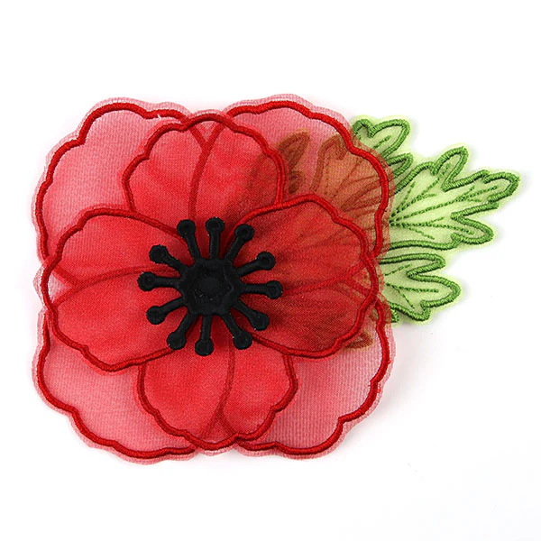 Organza and Lace 3D Poppy Flower (In-the-Hoop) - Image 4
