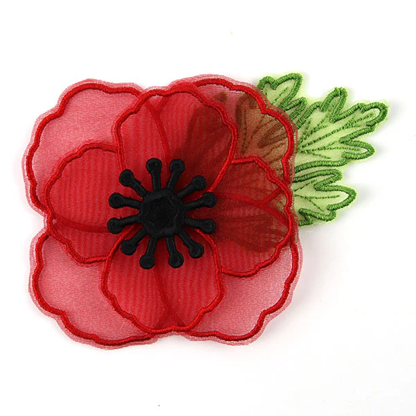 Organza and Lace 3D Poppy Flower (In-the-Hoop) - Image 6