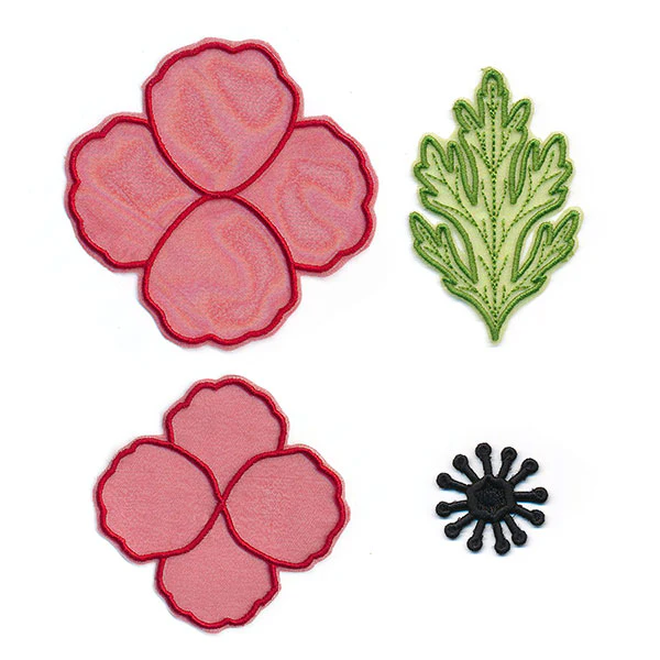 Organza and Lace 3D Poppy Flower (In-the-Hoop) - Image 7