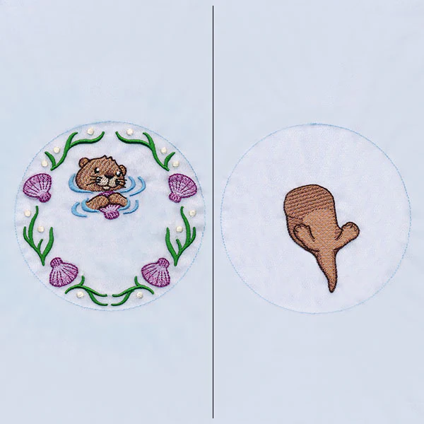 Otter in the Sea Shadowbox (Organza) - Image 2
