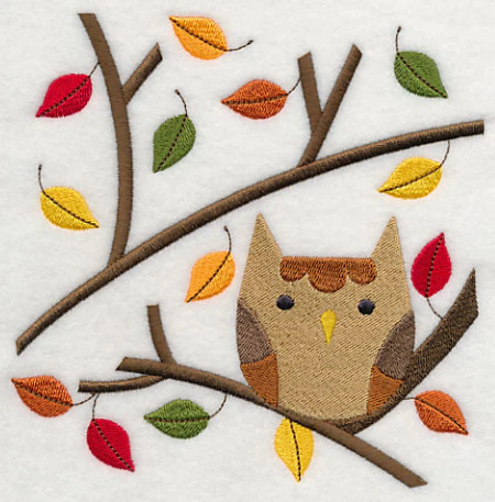Owl in Autumn Branches - Image 3