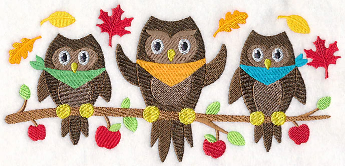Owl Trio - Autumn - Image 4