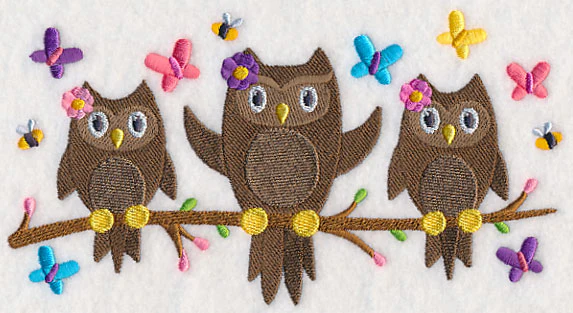 Owl Trio - Spring - Image 2
