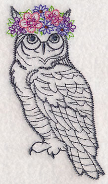 Owl with Floral Crown (Vintage) - Image 4