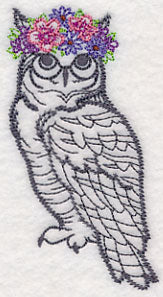 Owl with Floral Crown (Vintage) - Image 5