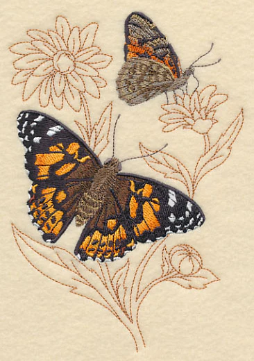 Painted Lady on Delicate Flower - Image 4