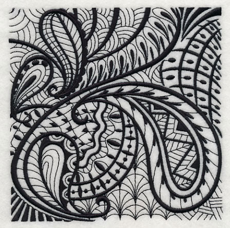 Paisley Elegance (Blackwork) - Image 3