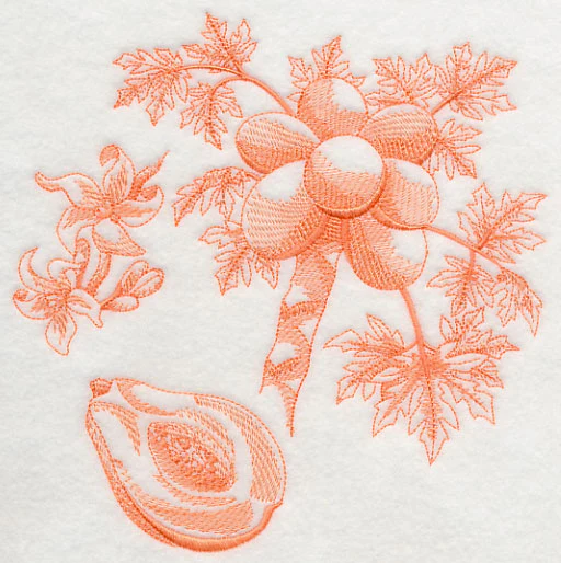 Papaya Botanical (Toile) - Image 2