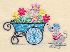 Paris Pup with Flowers - Image 3