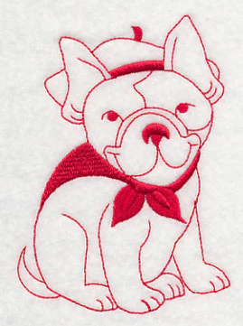 Parisian Pooch 2 (Redwork)