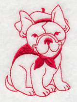 Parisian Pooch 2 (Redwork) - Image 2