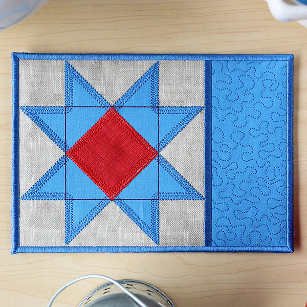 Patchwork Kitchen Mug Rug (In-the-Hoop) - Image 2