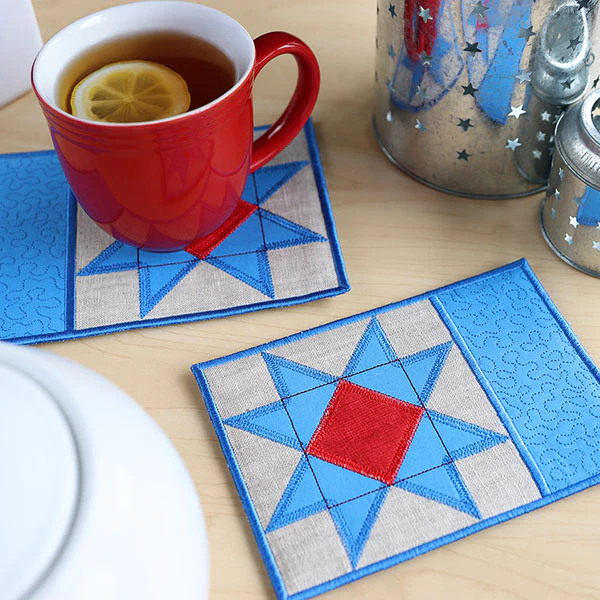 Patchwork Kitchen Mug Rug (In-the-Hoop) - Image 5