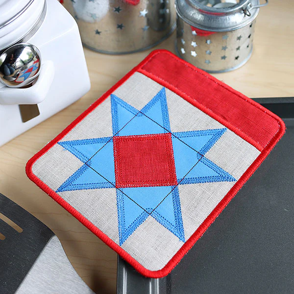 Patchwork Kitchen Potholder (In-the-Hoop) - Image 4