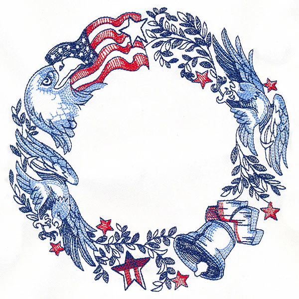 Patriotic American Emblems Wreath - Image 3