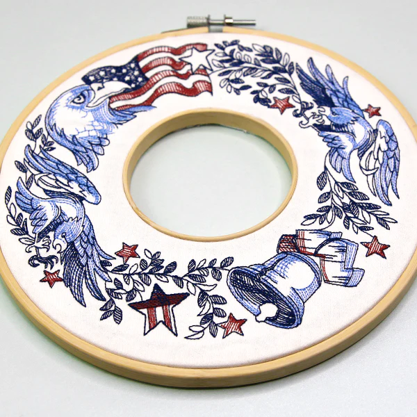 Patriotic American Emblems Wreath - Image 4