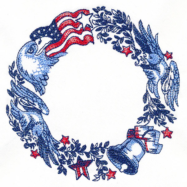Patriotic American Emblems Wreath - Image 7