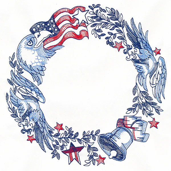 Patriotic American Emblems Wreath - Image 9