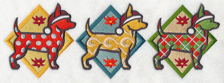 Patterned Chihuahua Triptych - Image 2