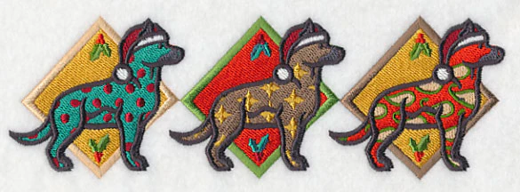 Patterned German Shepherd Triptych - Image 3