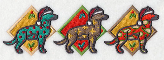 Patterned German Shepherd Triptych - Image 4