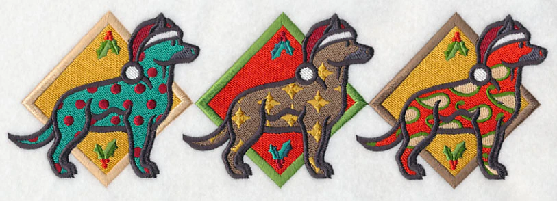 Patterned German Shepherd Triptych - Image 5