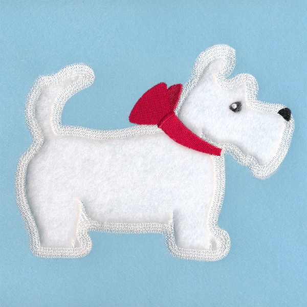 Pawsome Pet Pal - Scotty Dog with Bow (Applique) - Image 2
