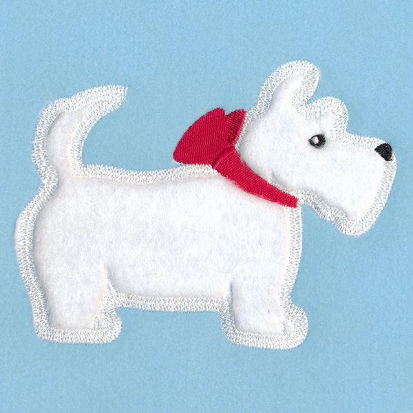 Pawsome Pet Pal - Scotty Dog with Bow (Applique) - Image 3
