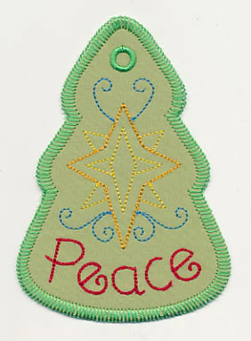 Peace and Star Gift Tag (In-the-Hoop)