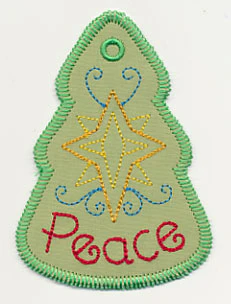 Peace and Star Gift Tag (In-the-Hoop) - Image 2