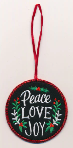 Peace Love Joy Ornament (In-the-Hoop)