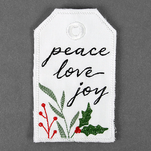 Peace Love Joy Tag (In-the-Hoop) - Image 3