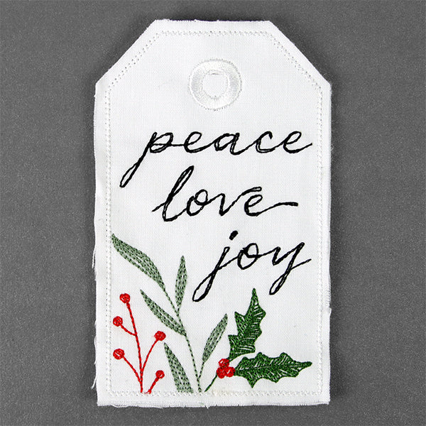 Peace Love Joy Tag (In-the-Hoop) - Image 7