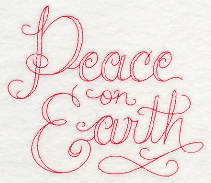 Peace on Earth (Redwork) - Image 3