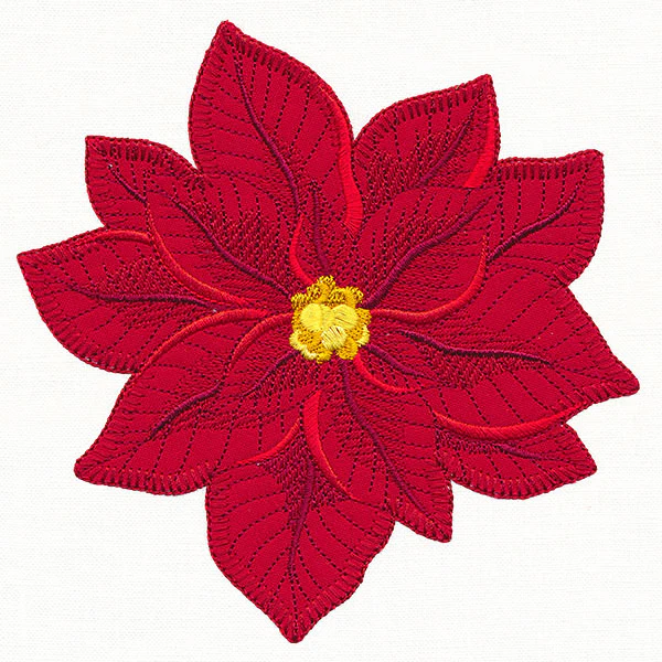 Peaceful Poinsettia (Heirloom Applique) - Image 4