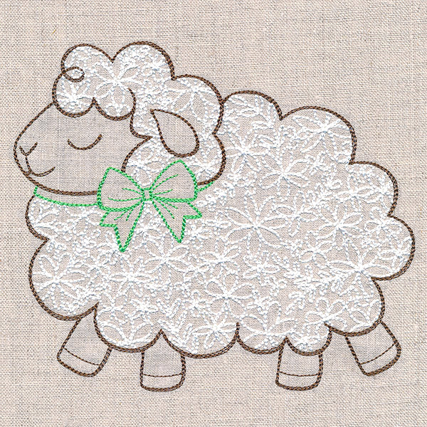 Peaceful Sheep in Bloom - Image 3